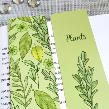 Двусторонняя закладка для книги "Plants"