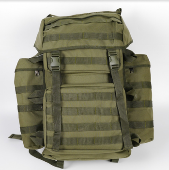 Рюкзак тактичний 80 літрів об'єм для ЗСУ, чоловічий штурмовий військовий рюкзак 80л, водовідштовхувальний оксфорд Хакі