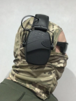 Навушники для стрільби активні тактичні Tactical Sport Army Black
