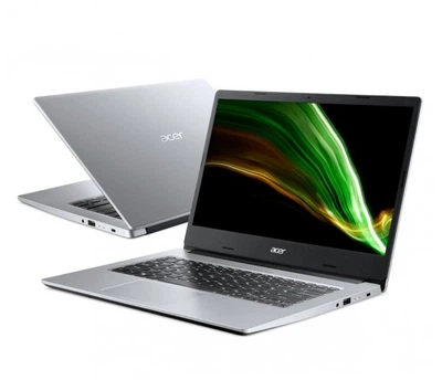 Ноутбук Acer Aspire 3 / Intel Celeron N4500, 2 ядра / 8 GB RAM / SSD 128 GB / FHD IPS, серебристый / ноутбук для учебы