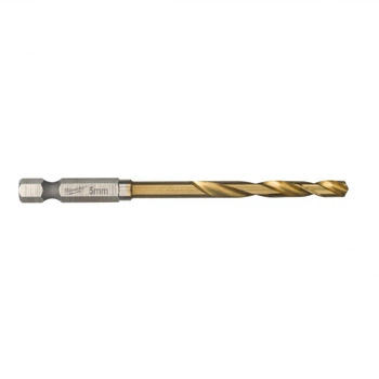 Сверло по металлу Milwaukee RedHEX HSS-G TiN, Ø5 мм (48894712)