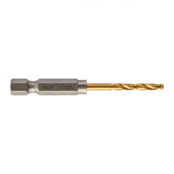 Сверло по металлу Milwaukee RedHEX HSS-G TiN, Ø3 мм, 2 шт (48894763)