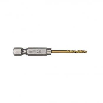 Сверло по металлу Milwaukee RedHEX HSS-G TiN, Ø2,5 мм, 10 шт (4932478175)