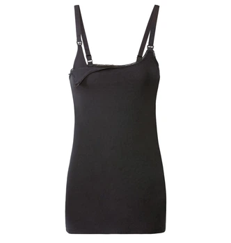 Майка для кормящих мам с вшитым топом для женщины Esmara LYCRA® 357572_381755 M Черный