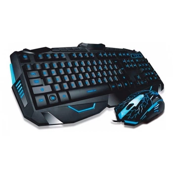 Проводная клавиатура + мышь AT- V100 (с подсветкой) Black