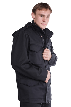 Куртка тактична Brotherhood M65 чорний демісезонна з пропиткою 48-50/170-176 BH-U-JМ65-B-48-170