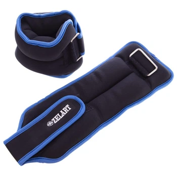 Утяжелители для рук и ног Zelart Sport FI-5732-4 2 шт по 2 кг черно-голубой