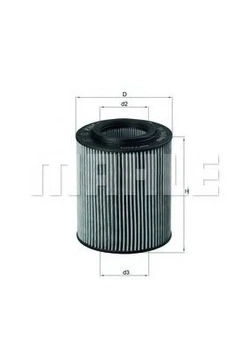 Фильтр масляный двигателя BMW (пр-во Knecht-Mahle) OX154/1D MAHLE (OX1541D)
