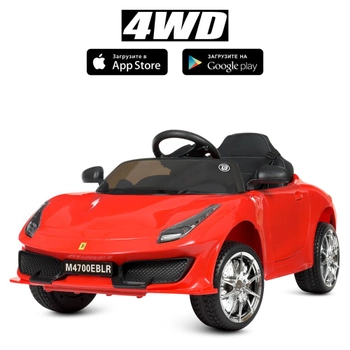 Машина детский электромобиль суперкар Ferrari(Феррари) Bambi M 4700EBLR (Красный)