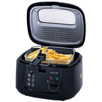 Фритюрниця електрична Kamille 1800 Вт 2.5л чорна (KM-6810)