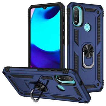 Чехол Shield для Motorola Moto E20 / E40 противоударный Бампер с подставкой Dark-Blue