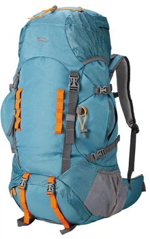 Туристичний похідний рюкзак Crivit 60+10L IAN351459 блакитний з помаранчевим