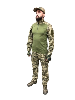 Камуфляжный костюм ЗСУ пиксель : рубашка убакс Ubacs и штаны Комбат Combat размер 56 рост 173-179