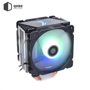 Процессорный кулер QUBE QB-OL1000-PLUS (120mm/4pin/700-1500RPM/31.2dBA/мак. TDP 180W/4 тепл. трубки)