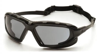 Тактичні окуляри балістичні із ущільнювачем Pyramex Highlander-PLUS (gray) Anti-Fog сірі