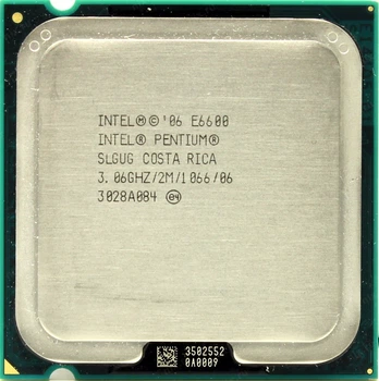 Процессор, Intel Pentium E6600, s775, 2 ядра, 3.06 гГц Б/У