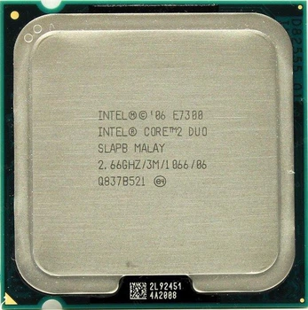 Процессор, Intel Core 2 Duo Е7300, s775, 2 ядра, 2.66 гГц Б/У