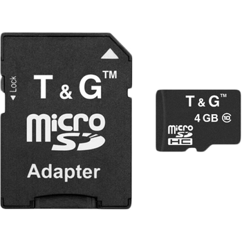 Карта памяти T & G microSDHC 4Gb Class 10 + Adapter SD