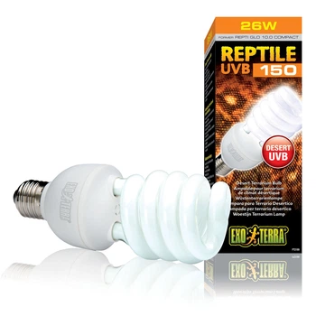 Компактна люмінесцентна лампа Exo Terra «Reptile UVB 150» для опромінення променями УФ-спектру 26 W E27 (для опромінення)