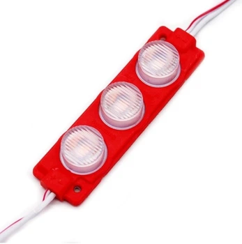 Светодиодный модуль 12V 3SMD 3030 Красный с рассеивателем (80914)