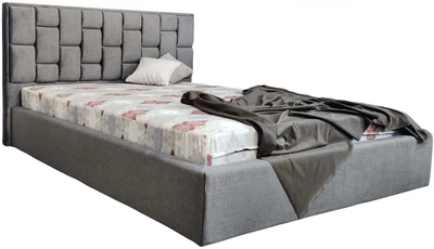 Кровать Двуспальная Royal Premium 140 х 200 см Simple С дополнительной металлической цельносварной рамой Серый