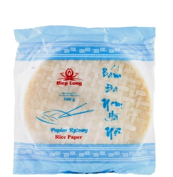 Бумага рисовая для жарки BAN DA NEM HA NOI 60 листов(+/-4шт) 22,5см Hiep Long 500 г