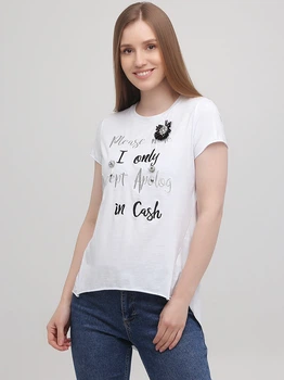 Футболка женская Monte Cervino MC7020 S-M Белая с разноцветным (7800000036251)