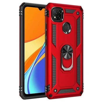 Чохол Shield для Xiaomi Redmi 10A протиударний бампер з підставкою Red