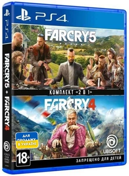 Игра Far Cry 4 (Russian version) + Far Cry 5 (English version) для PS4 (2in1, Blu-ray диски)