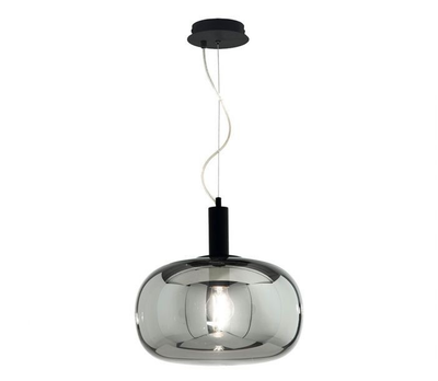 Подвесной светильник Ondaluce OVAL /Ø 30 cm H 35 + 200 cm /дымчатый / 1 x E27