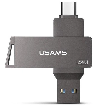 Флешка USAMS US-ZB202 Type-C OTG USB3.0 256GB, сіра