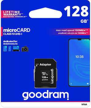 Карта памяти GOODRAM microSDXC 128 Gb class 10 (15720)