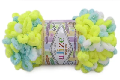 Пряжа для вязания Alize Puffy Color 6382 Бирюзовый неон