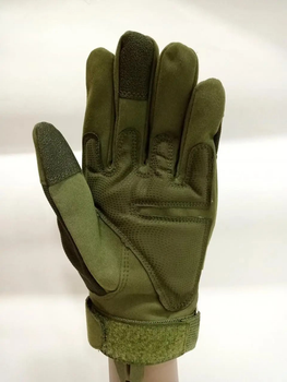 Перчатки тактические полнопалые с защитой XL олива 043-4-2022