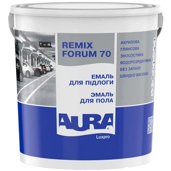 Эмаль акриловая для пола Aura Luxpro Remix Forum 70 Прозрачная глянцевая 0.7 л