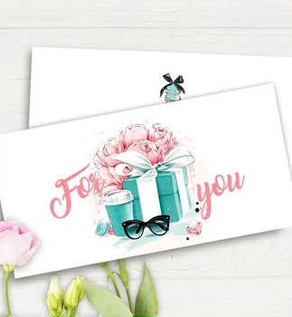 Конверт для денег "For you", материал - картон высокого качества