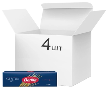 Упаковка макарон Barilla Capellini №1 тонкие спагетти 500 г х 4 шт (8076800195079_8076800195019_5004)