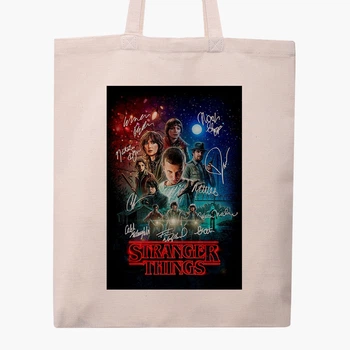 Еко сумка Дуже дивні справи (Stranger Things) (9227-3840-WT) бежева класична