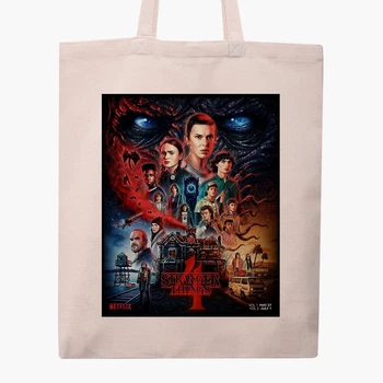 Еко сумка Дуже дивні справи (Stranger Things) (9227-3839-WT) бежева класична