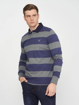 Поло GANT Barstripe Heavy Rugger 2005051 Charcoal Melange S