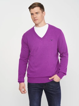 Пуловер GANT Extrafine Lambswool V-Neck 8010520 Purple L
