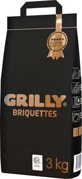 Брикеты древесноугольные GRILLY Premium 3 кг (4820029920464)