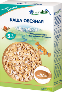 Дитяча безмолочна каша Fleur Alpine Organic Oat Вівсяна 175 г (4006303632036)