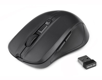 Мышь беспроводная REAL-EL RM-307 Black USB