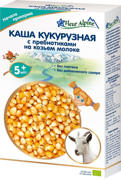 Молочна органічна каша Fleur Alpine на козячому молоці кукурудзяна з пребіотиками 200 г (4006303001641)