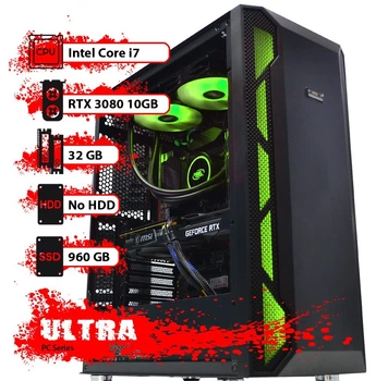 Игровой компьютер GamePC Ultra #126 Core i7 10700F/32 GB/SSD 960 GB/GeForce RTX 3080 10GB