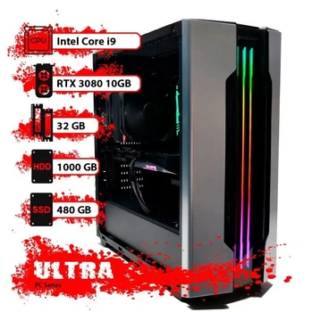 Игровой компьютер GamePC Ultra #128 Core i9 10900F/32 GB/HDD 1 TB/SSD 480 GB/GeForce RTX 3080 10GB