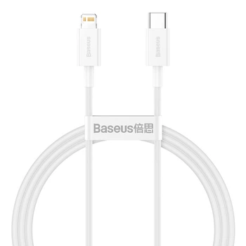 Кабель быстрой зарядки «Type-C to Lightning» Baseus Superior Series PD 20W Fast Charge 1m, белый (CATLYS-A02)