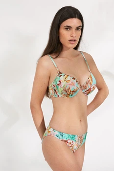 Купальник двойной Push Up, плавки слип Ysabel Mora 40B/XS Бирюзовый микс (Unico) (72744)