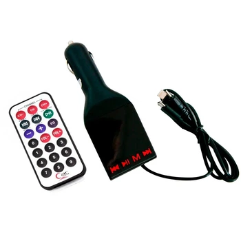 FM трансмітер для авто MP3-FM Transmitter Чорний/червоні кнопки, фм модулятор в машину + пульт/3 зарядки (VS7005219)